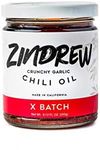 ZINDREW CHILI Crunchy Garlic Chili Oil X BATCH. Premium Spicy, Savory, Umami Gourmet All-Purpose Hot Chili Crisp Sauce (OG BATCH- very mild heat and X BATCH- very spicy) 8.12oz