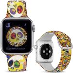 Leotop Compatible with Apple Watch Band Halloween Scary Ghost of Death 42mm 44mm 45mm/Ultra 49mm Soft Silicone Magic Fancy Strap Compatible with iWatch Series SE SE 2 9 8 7 6 5 4 3 2 1 Kids Men Women.