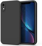 AK Case Compatible with iPhone XR Silicone Mobile Phone Case with Microfibre All-Round Protection Case Protective Case for iPhone XR 6.1 Inch (Black)