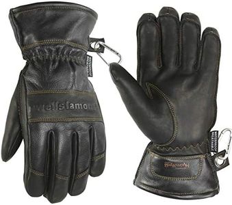Wells Lamont Men's Black HydraHyde Leather Winter Gloves, Waterproof Insert, Extra Large (7664XLK)