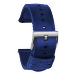 Fewese Nylon Watch Band 20mm - Quick Release Watch Strap For Men Women Blue - Breathable and Comfortable Sport Bracelet de Montre with Vintage Clasp Replacement Waterproof - 18mm 20mm 22mm 24mm