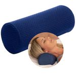 Carex Round Cervical Pillow with Removable Cover, Ergonomically Designed for Therapeutic Sleep Posture