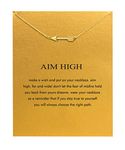 Baydurcan Arrow Necklace Arrow Pendant Chain Necklace with Message Card Gift Card