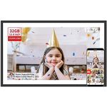 Frameo Digital Photo Frame, 15.6" 32GB WiFi Large Digital Frame with 1920x1080 Full HD Touchscreen, Wall Mount, Auto Rotation, Easy to Send Photos and Videos
