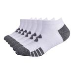 Under Armour Boys' Multi Pack Low Cut Sock, White/Black, 4-6 Years (Pack of 6)