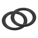 MECCANIXITY Rubber Speaker Foam Edge Surround Rings 4.5 Inch 82mm x 115mm Perforated Subwoofer Rings Replacement Parts for Speaker Repair or DIY Black 2 Pcs