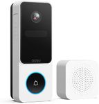 AOSU Doorbell Camera Wireless - Head-to-Toe View, Intelligent Package Detection, 2.4G Wi-Fi Video Doorbell with Chime, No Monthly Fees, Smart Human Detection, Works with Alexa and Google Assistant