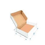 ADDANBI-White colour 3ply Self Locking corrugated box 10 x 7 x 3.5(inch) pack of 25 for packaging/storing/courier/e-commerce, goods transportation.