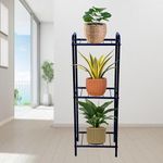 D&V ENGINEERING - Creative in innovation Metal 3-Tier Indoor Outdoor Multipurpose Plant Stand Rack, Flower Pot Display Shelf - Black