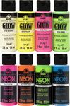 FolkArt Neon Glow Paint Set, Multi, 2 oz