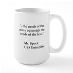 CafePress Star Trek Spock Quote Large Mug 15 oz (444 ml) Ceramic Coffee Mug