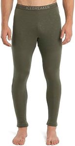 Icebreaker Merino Wool 175 Everyday Men’s Cold Weather Leggings - Thermal Underwear for Men with Contoured Slim Fit - 100% Merino Wool Base Layer - Premium Long Johns, Medium, Loden Green