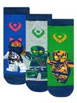 LEGO Ninjago Socks 3 Pack | Ninja Boys Socks | Pack of 3 Cotton Socks for Boys 9-12