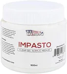 U.S. Art Supply Impasto Clear Gel Acrylic Medium, 500ml Tub