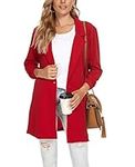 MINTLIMIT Womens Long Suit Jacket One Button Lapel Blazer Long Winter (Red, XX-Large)