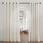 NICETOWN Semi Sheer Curtains Linen 