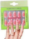 PaintLab Press-On Nails Manicure Kit, 999 Aura Almond, 24-Piece Set, Long-Lasting Fake Nails with Glue, File, Prep Pad & Cuticle Stick