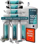 NU Aqua 7-Stage UV & Alkaline Under Sink Reverse Osmosis Water Filter System - 100 GPD RO Filtration & Remineralization - Faucet & Tank - PPM Meter - 100GPD Undersink - Home Kitchen Drinking Purifier