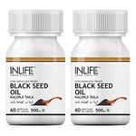 INLIFE Black Seed Oil, Extra Virgin Cold Pressed, 500 mg - 60 Vegetarian Capsules (2-Pack)