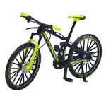 Ailejia Racing Bicycle Finger Bike Toy Mini Mountain Dirt Bicycle Ornament Vehicles Model Cake Toppers Tech Deck Bikes Bmx Decoration Crafts for Home (Black Green)