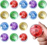 LYPPUL Pack of 16 LED Light Yo-Yo, Plastic Responsive Yoyo, Lights Yoyos for Children for Beginners Birthday Party Favour Party Bag Classroom Prices