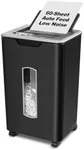 Wingwise Paper Shredder for Home Office, 60 Sheets Auto Feed, 55dB Super Quiet, P-4 Cross Cut, 2.4m/min High-Speed Shredding, 5.8 Gallon Bin, CD/Credit Card Shredder with Anti-Jam & Dual Modes
