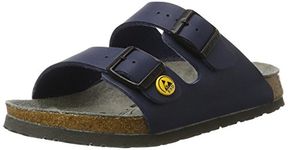 BIRKENSTOCK Arizona Birko-Flor Unisex Adult Work Shoes Arizona Antistatic Birko-Flor Black Size 36 - Narrow Footbed, blue, 10.5 UK