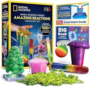 NATIONAL GEOGRAPHIC Amazing Chemistry Set - Chemistry Kit with 100+ Science Experiments Including Crystal Growing and Reactions, Science Kit for Kids, STEM Gift for Boys and Girls (Amazon Exclusive)