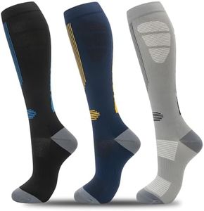 fenglaoda Compression Socks for Women Men 3 Pairs Graduated Compression Support Circulation Socks for Nurses
