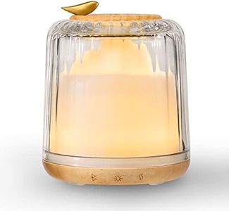 Essential Oil Diffusers, Glass and Real Wood Base Ultrasonic Aromatherapy Diffuser Aroma Defusers for Home Large Room 230ml with Bluetooth Speaker Music Player Colorful Led Light