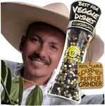 Yupanqui Peppercorn Medley Grinder FOR VEGGIE GRILL 3.5oz, Refillable Pepper Grinder Manual with Organic Peppercorns Mix of Tri Color Peppercorns Whole CAMOUFLAGE