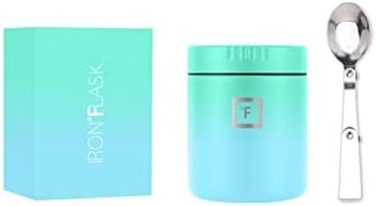 IRON °FLASK Thermos for Hot Food & Soup - 13.5oz Insulated Food Jar with Foldable Spoon for Kids & Adults - Leak Proof, Stainless Steel, Storage, Lunch Container Boxes, Canteen, Double Walled