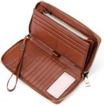 SENDEFN Women Leather Wallets RFID Blocking Zip Around Credit Card Holder Phone Clutch