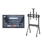 Smart Pixel 55 Inche 4K UHD Touch Screen LED TV UltraTouch Display Interactive Flat Panel with Monitor 3840x2160 Pixel 8GB 128GB with Display Stand Heavy Duty Adjustment Floor TV Trolley with Bracket.