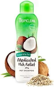 TropiClean Oatmeal Cat & Dog Shampoo for Itchy Skin Relief, Puppy & Kitten Safe, Medicated Tea Tree Oil for Itchy Skin Relief, Made in USA, 20oz.