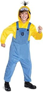 Disguise Kevin Minion Costume for Kids, Official Minions Rise of Gru Kevin Costume Outfit and Headpiece, Child Size Large (10-12) (123769G)