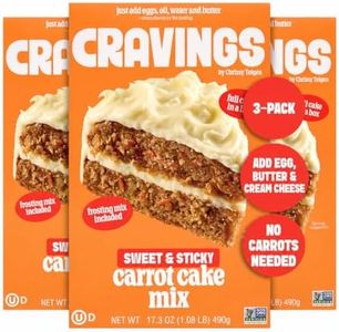 Cravings by Chrissy Teigen Carrot Cake Mix with Cream Cheese Frosting & Caramel Sauce Mix, Classic Spice Cake Mix, Non-GMO, Kosher (Pack of 3)