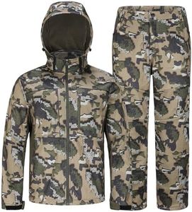 UIIHUNT Hunting Clothes for Men with Fleece Lining: Safety Strap Compatible Water Resistant Silent Hunting Jacket and Pants