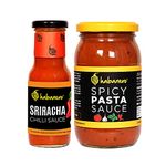 Habanero Sriracha Sauce & Spicy Pasta Sauce l 570G l Gluten Free lVegan and Natural Ingredients l Perfect as Salad Dressing l Chilli sauce replacement l Enjoy with French Fries, Samosas, Chips, Noodles, Brown Bread Sandwich, Burger, Nachos | Add to tomato sauce to use as Spicy Ketchup or Pizza Sauce on Mozzarella Cheese loaded Pizza | Perfect as Salad Dressing l Mix in Cheese Spread or Cheese Sauce l