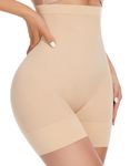 YADIFEN Tummy Control Shapewear Women High Waist Shapewear Shorts Seamless Anti Chafing Slip Shorts for Under Dress Nude
