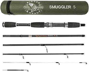 Rigged & Ready Smuggler 5, Travel Rod. 5 Piece, 160cm, 5.25 ft, high Performance, Powerful, Nano Carbon Rod with Unbreakable tip, Travelling Fishing Rod and Tube.