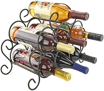 Southern Homewares 7-Bottle Minuet Free Standing Wine Rack w/Scroll Design for Kitchen Organization of Wine Spirit Bottles - ‎SH-10048