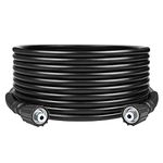 DERASL High Pressure Washer Hose, 25FT, 3300PSI, M22-14mm Female Thread on Both Sides, Torsion Resistant, Replaces Most Brands of Power Washer Hose