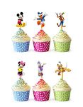 Ziyziiy 24pcs Micky Minnie Mouse Dessert Muffin Cupcake Toppers for Wedding Baby Shower Birthday Party