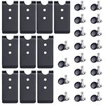 10 Pieces Holster Sheath Clip Buckle Clip Metal Spring Buckle Double Holes Belt Clip with 10 Pairs Rivets for Belt Bag Leather Crafts DIY (Black)