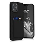 kwmobile Case Compatible with Apple iPhone 13 Pro Max Case - TPU Phone Cover with Credit Card Holder - Black