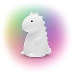 Adorable Multicolor Changing Integrated LED Rechargeable Silicone Night Light for Baby and Kids Rooms (Tommy The Dinosaur)