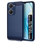 Fashionury Back Cover for iQOO Z9 Lite 5G / Vivo Y18 / Vivo Y03 / Vivo Y18e / Vivo T3 Lite 5G | Hybrid Protection | Anti-Slip Grip | Rubber TPU Stylish Back Case (Blue)