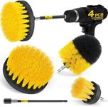 KBZONE Drill Brush Attachments Set 4Pack, Scrub Pads & Sponge, Buffing Pads, Power Scrubber Brush with Extend Long Attachment, Car Polishing Pad Kit,Cleaning Supplies,Shower Scrub,Scratch Brushes