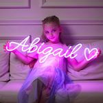 Aslanka Custom Neon Signs, Personalized Name LED Neon Signs for Room Decoration, Bar, Bedroom, Wedding, Birthday, Company Logo Signs Neon Light Sign for Kids Gift